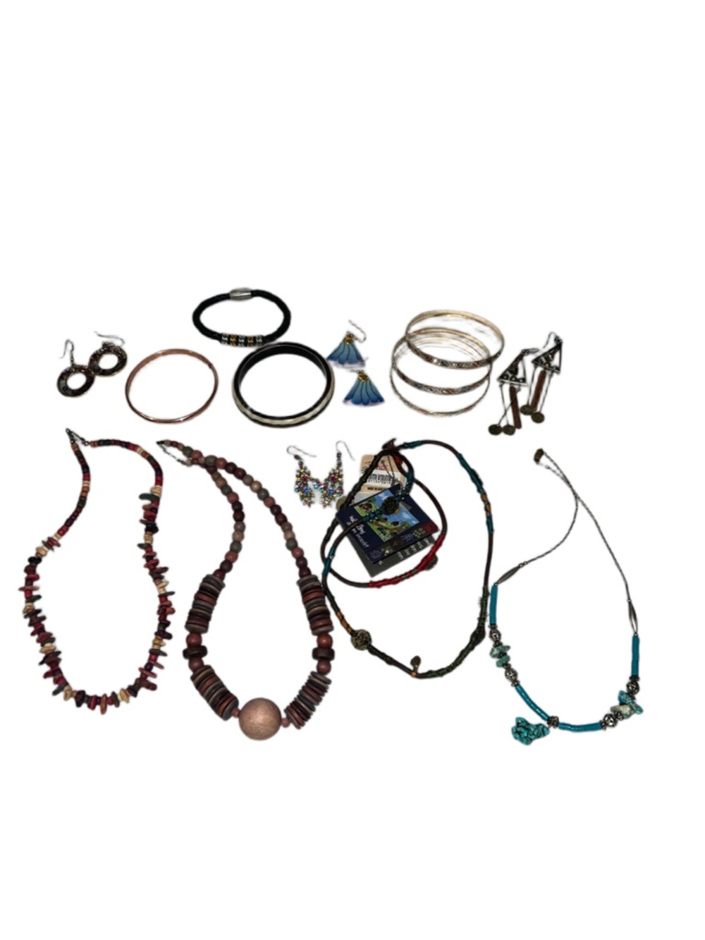 Boho Jewelry Lot Mixed Materials